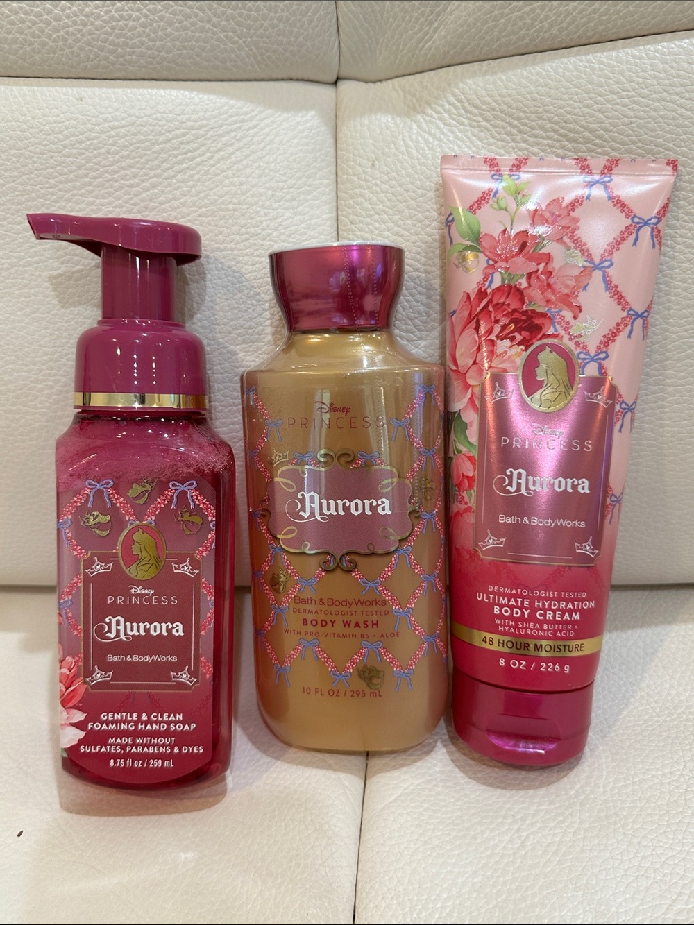 Bath & Body Works Disney Princess Aurora 3 Piece Body Care Set Full Size